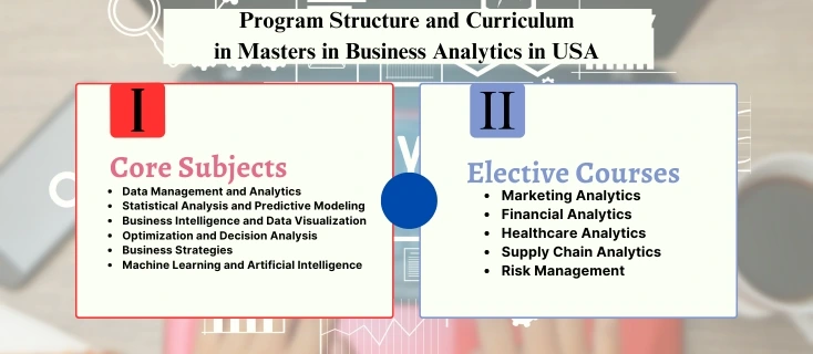 Program Structure and Curriculum in Masters in Business Analytics in USA