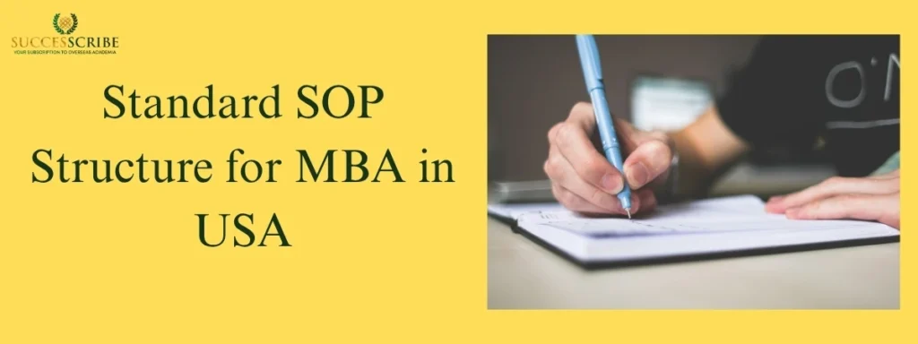 Standard SOP Structure for MBA in USA