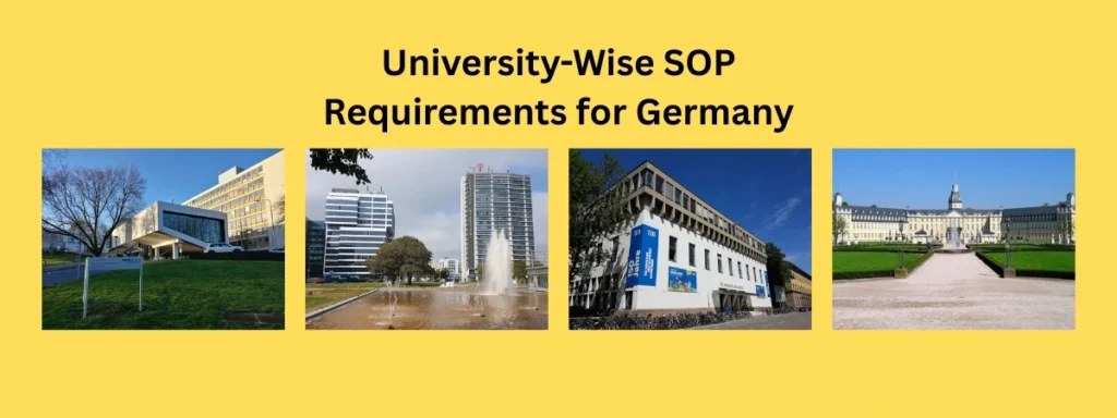 University-Wise SOP Requirements for Germany