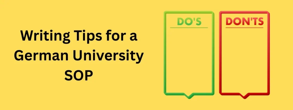 Writing Tips for a German University SOP