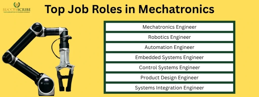 top Job Roles after Masters in Mechatronics in the USA