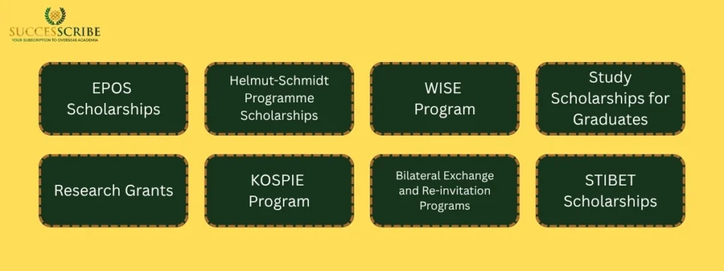 Types of DAAD Scholarships for Indian Students