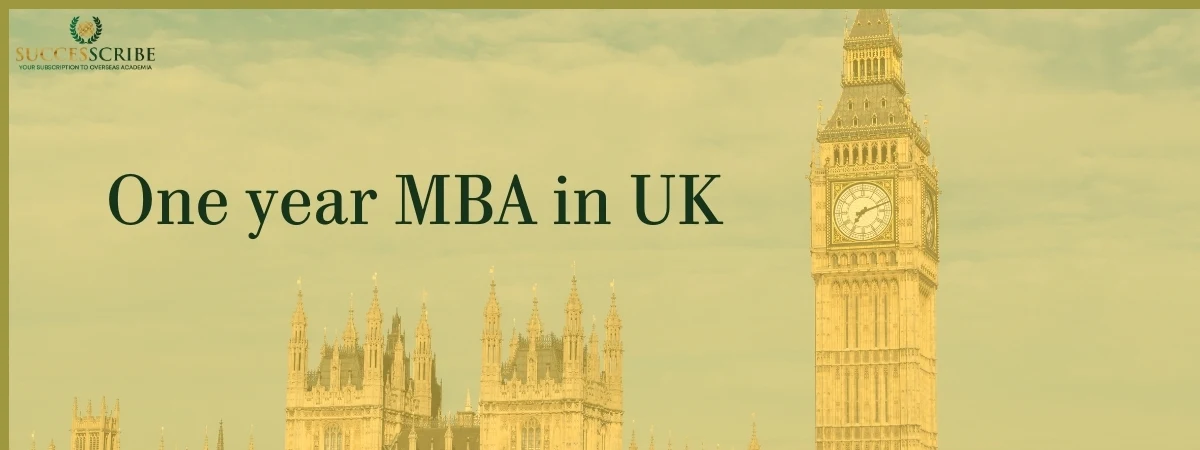 One year MBA in UK