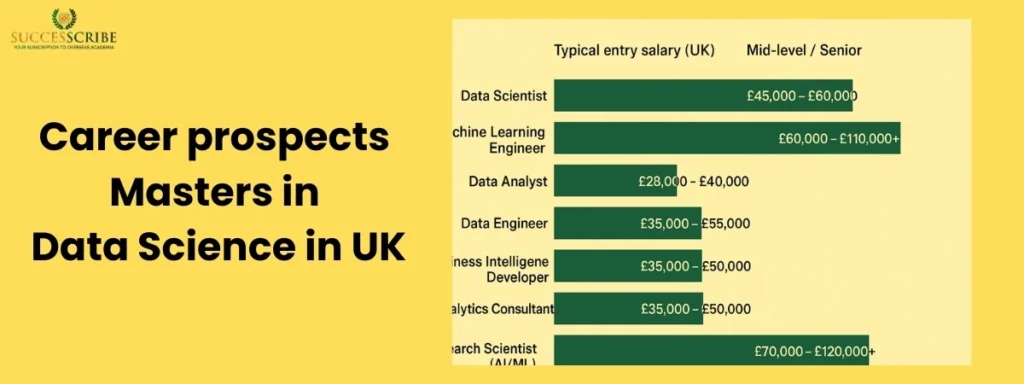 Career prospects - roles, sectors, and salary ranges
