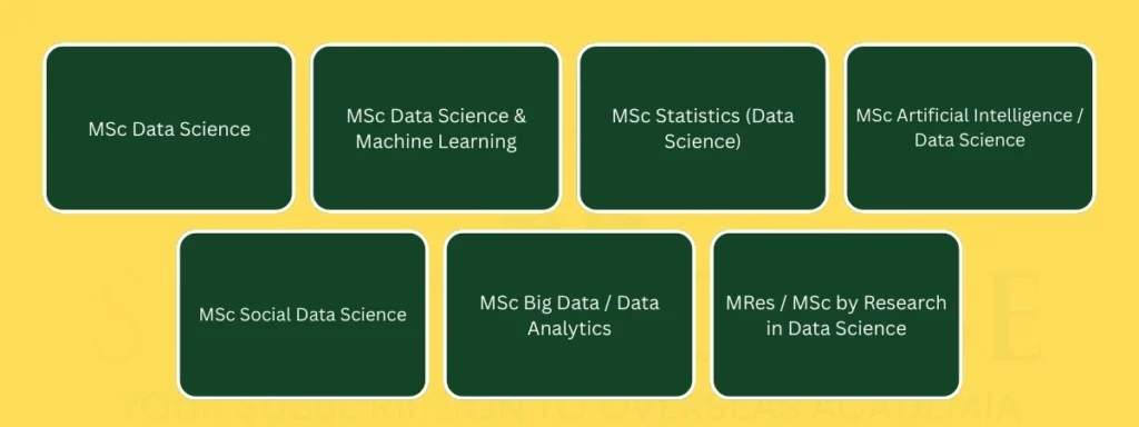 Types of Data Science Master’s in the UK