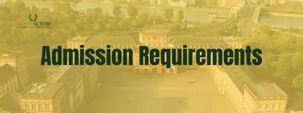 Admission Requirements - University of Mannheim