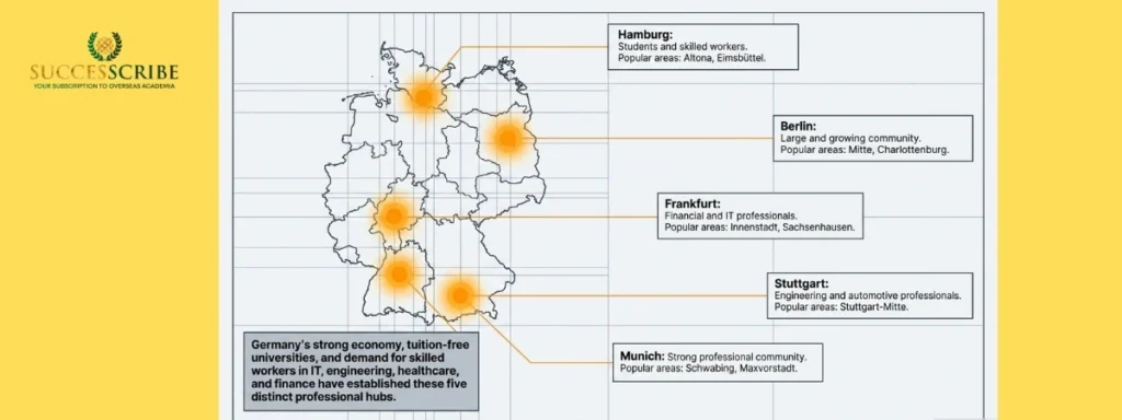 Major Cities with Significant Indian Population