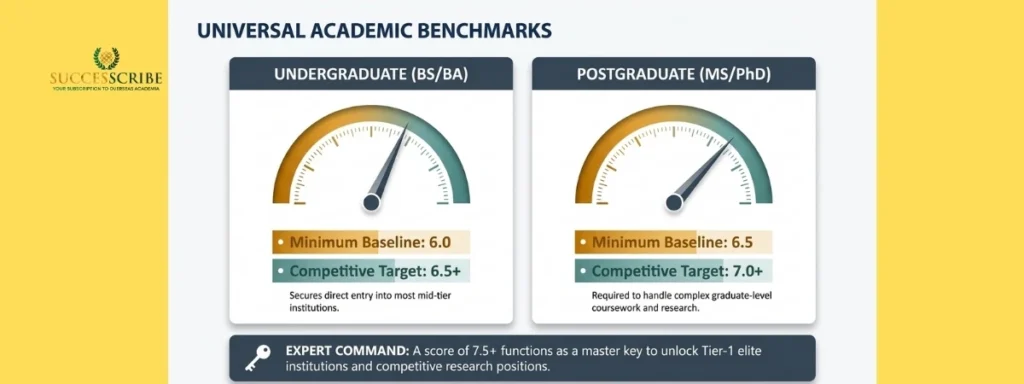 Minimum IELTS Benchmarks by Level of Study
