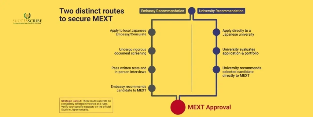 MEXT application routes